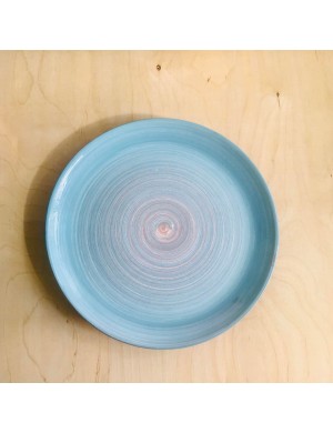 Ceramic plate Blue swirl